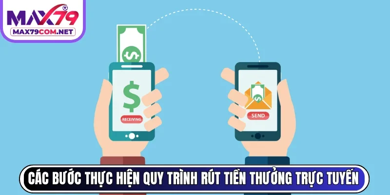 Các bước thực hiện quy trình rút tiền thưởng trực tuyến