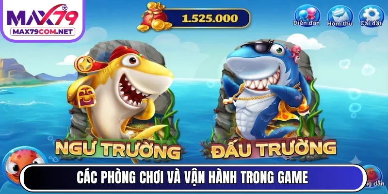 Các phòng chơi và vận hành trong game