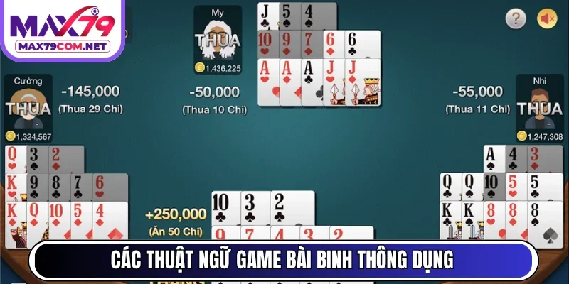 Các thuật ngữ game bài Binh thông dụng